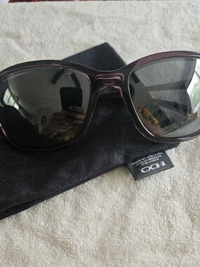 Oakley Women's Black Sunglasses with Purple Trim